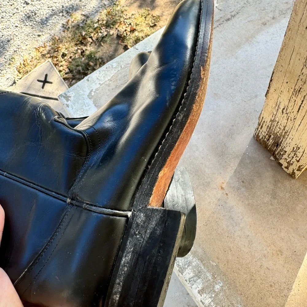 tony lama boys 5.5 B black cowboy boots